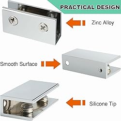 Alise 2 Pcs Adjustable Frameless Rectangle Glass