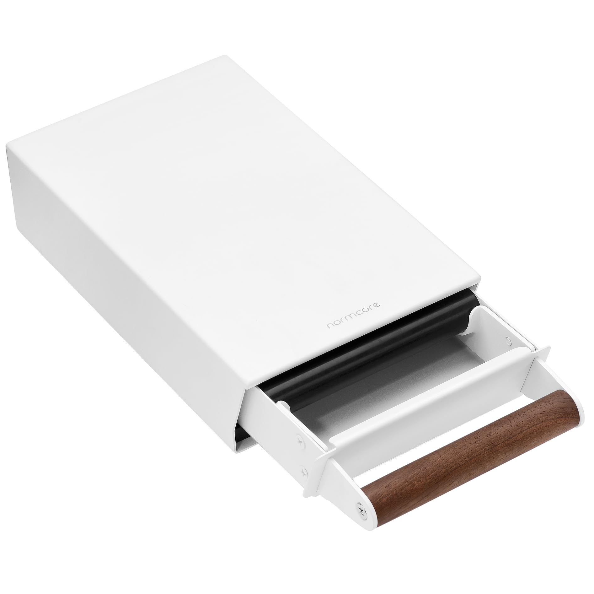 Photo 1 of ***DIRTY*** Normcore Espresso Knock Box, Coffee Knocker Drawer with Genuine American Walnut Handle, Under Grinder Knock-out Drawer, Removable Knock Bar and Non-Slip Base, 304 Stainless Steel, Size: S, White