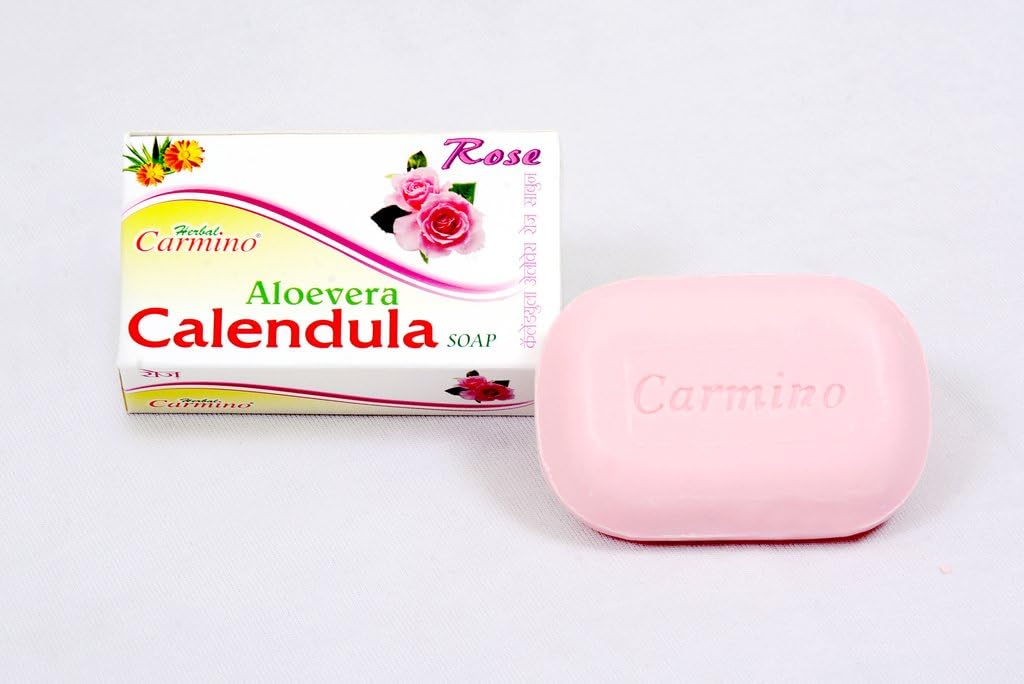 Carmino Calendula Aloevera Soap, Rose, 75G (Pack of 6)