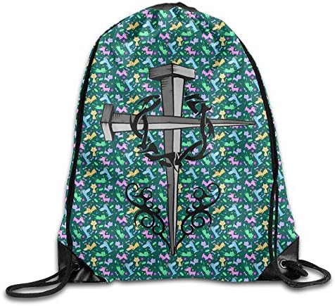 Nail Cross Unisex Medicine Bag For Office Drawstring Backpack