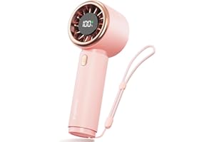 SWEETFULL Mini Fan Portable - Cute Handheld Turbo Fan with Rechargeable Battery, 5 Speeds, Small Hand Personal Travel Essenti