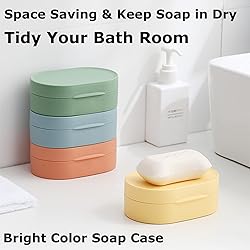 Travel Soap Container,Portable Sealed Round Soap