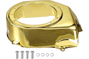 SWILPOOL Mirror-Gold Recoil Fan Cover Shroud fit for Predator 212cc Hemi/Non-Hemi for Honda GX160/GX200 for Hisun 196cc Engines for Coleman B200R CT200U BT200X KT196 Go Kart Mini Bike