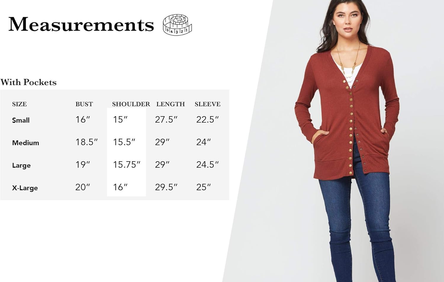 Women's Cardigan V-Neck Snap Button Down Soft Knit Long Sleeve Sweater at  Women’s Clothing store