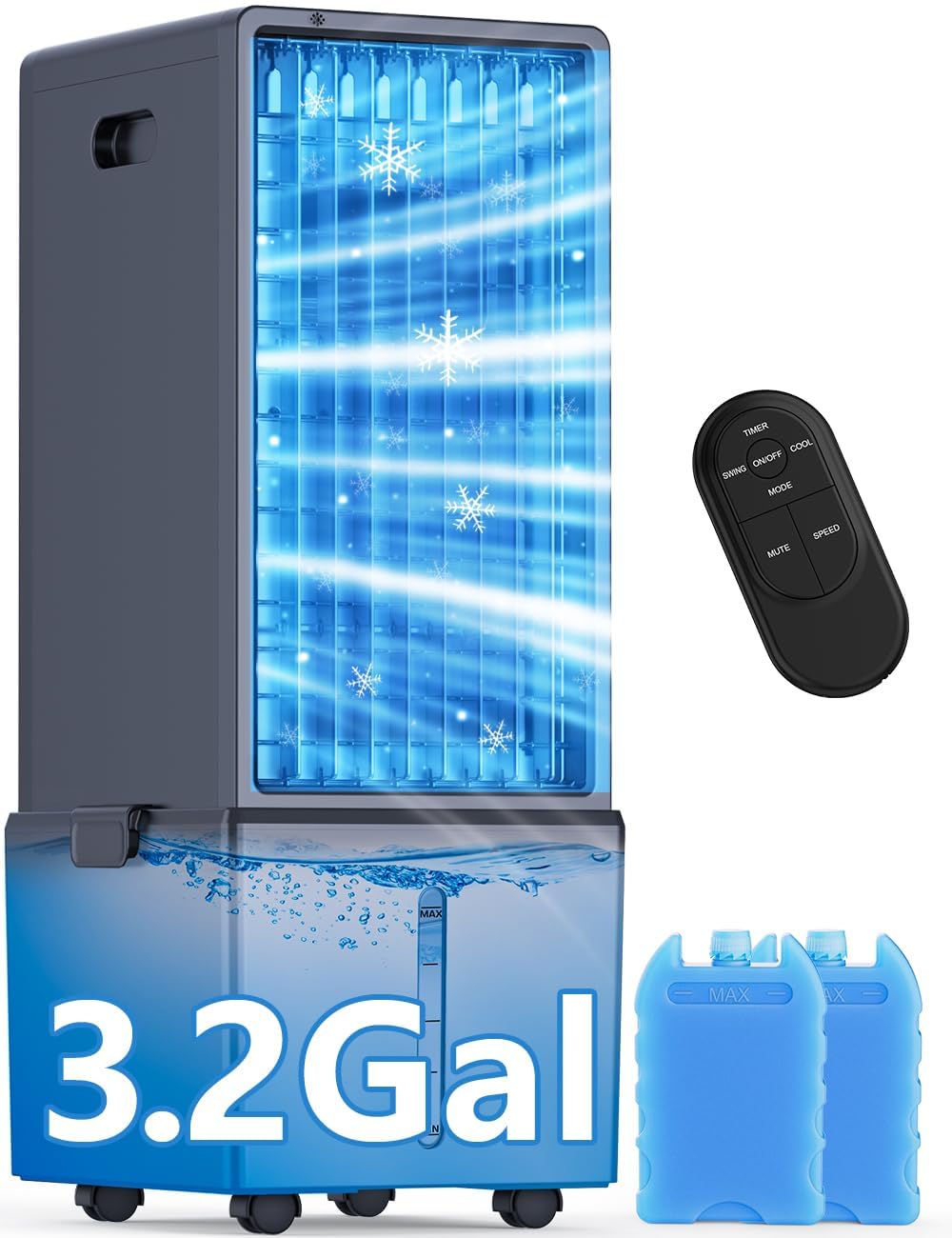 Photo 1 of ***FACTORY SEALED***
COOLECH 4-IN-1 Windowless Air Conditioner w/3.2-Gal Tank for 24H Cooling, 4 Speeds & 4 Modes, LED Touch Screen, Waterless Alert System & 12H Timer, Portable Air Conditioners for Bedroom - Grey