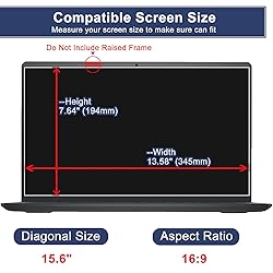15.6" Screen Protector Tempered Glass for HP Laptop