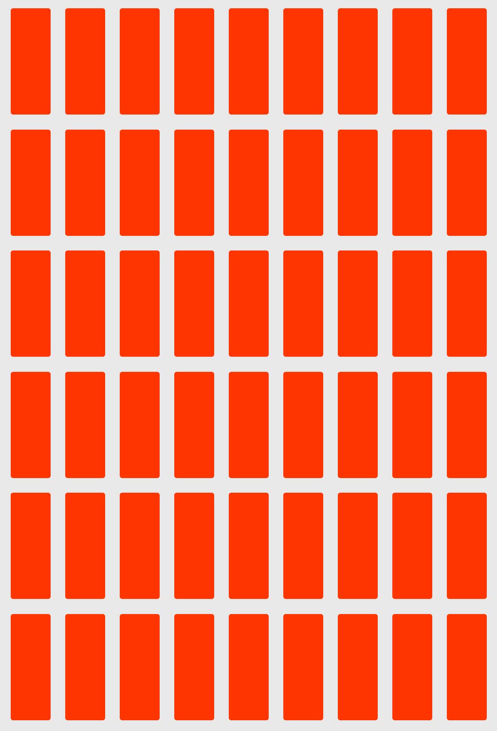 Neon red Rectangular Colored Labels for Marking (25mmx10mm) - Bright Labels 2.5 cm x 1 cm - 810 Pack by Royal Green — image 1