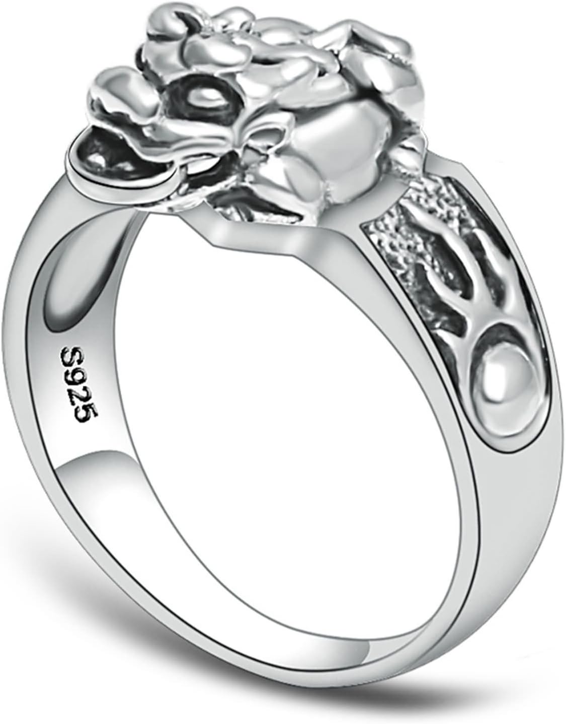 Jewelry Men Women S925 Sterling Silver Ring Retro Pixiu Silver Rings
