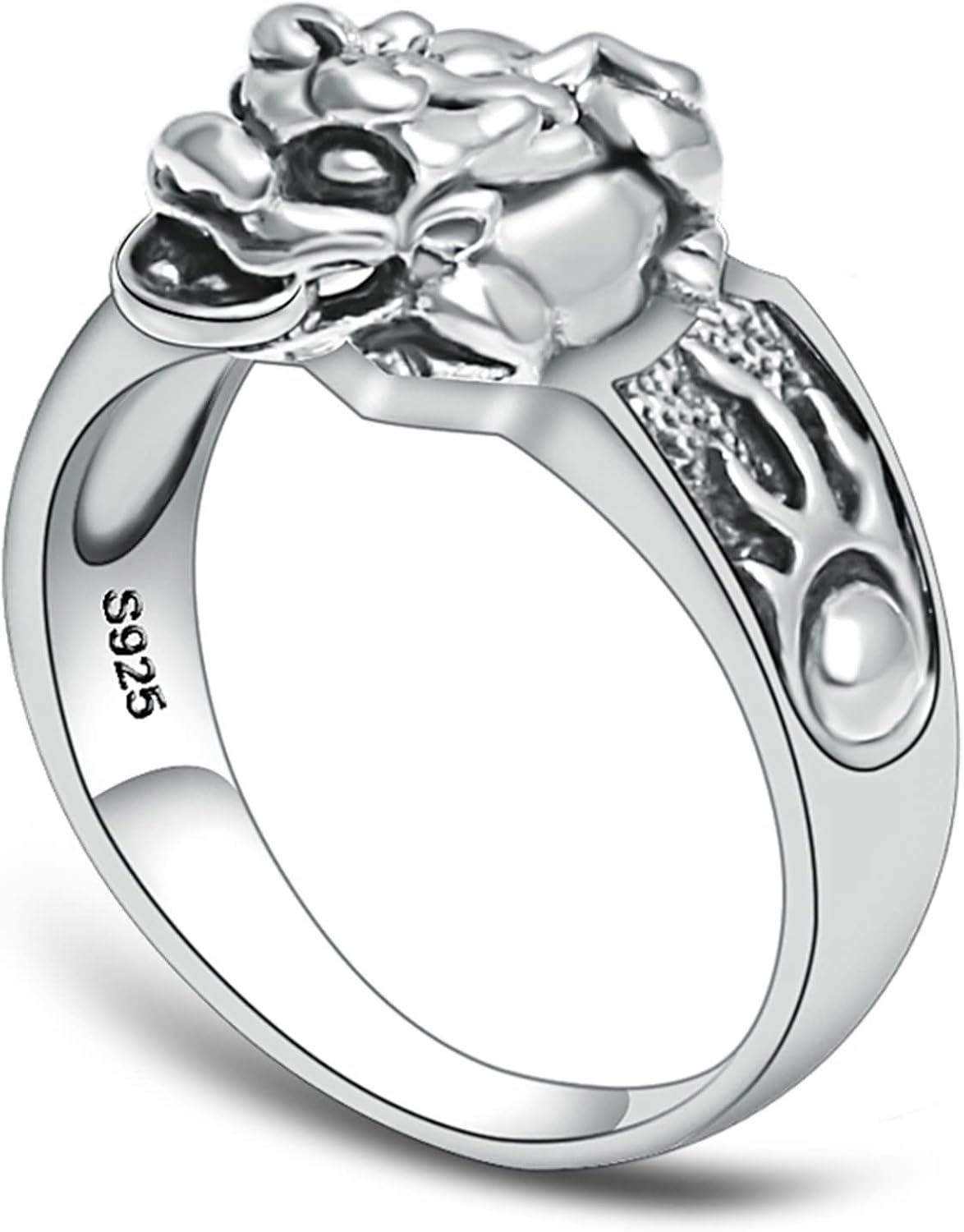 Abellale Sterling Silver Rings Gothic Circle Gothic Rings for Men Size