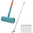 Useful Co Extendable Lint Roller -Lint Roller for Pet Hair, Couch Lint Roller, Large Lint Roller, Lint Roller for Floor with Sticky Sheets, 16cm to 110cm, 1 (7.5") Lint Roller + 4 Refills (Blue)