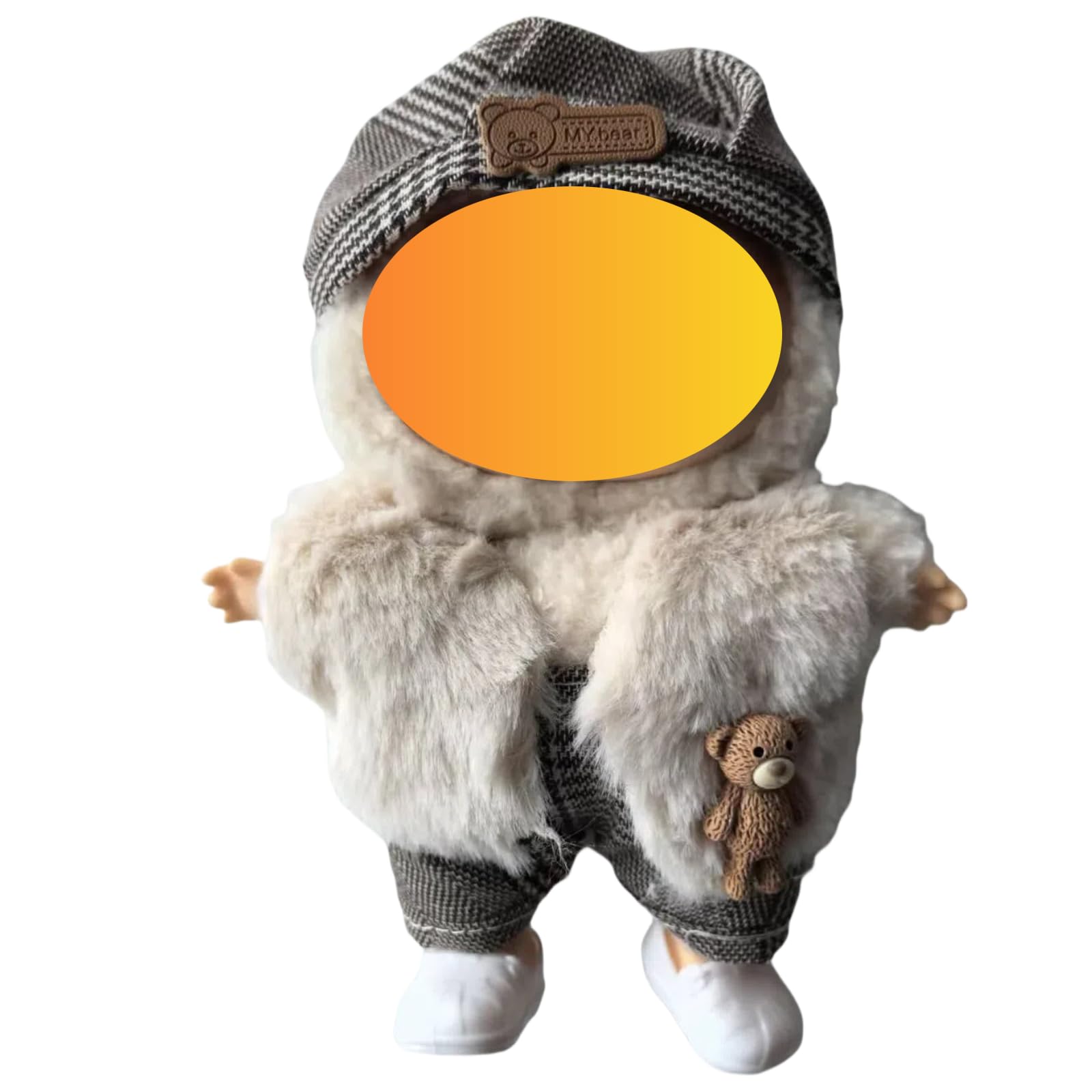 Photo 1 of Cute Monster Graphic Hoodie for 6-inch Vinyl Figures, Artistic Doll Clothes, Unisex Miniature Costume (Fits Most Popular Blind Box Toys)