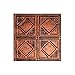 FASÄDE Traditional Style/Pattern 4 Decorative Vinyl Glue Up Ceiling Panel in Moonstone Copper (12X12 Inch Sample)