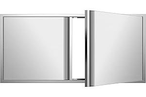 KODOM Outdoor Kitchen Doors 42" W x 21" H, Stainless Steel BBQ Access Door, Flush Mount Kitchen Door for Outdoor Kitchen and BBQ Island