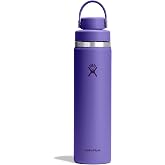 Hydro Flask Water Bottle - Insulated Stainless Steel - Wide Mouth Flex Chug Lid, Non Spill, Leakproof in 24 Oz Utopia Purple