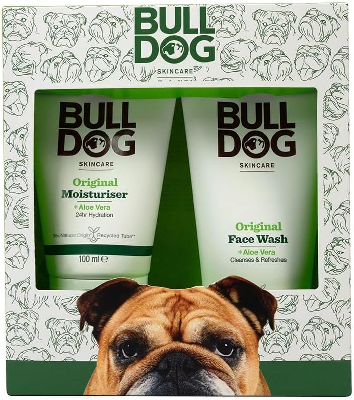 BULLDOG Skincare Duo Giftset Men Original Moisturiser Face Wash Vegan Father's