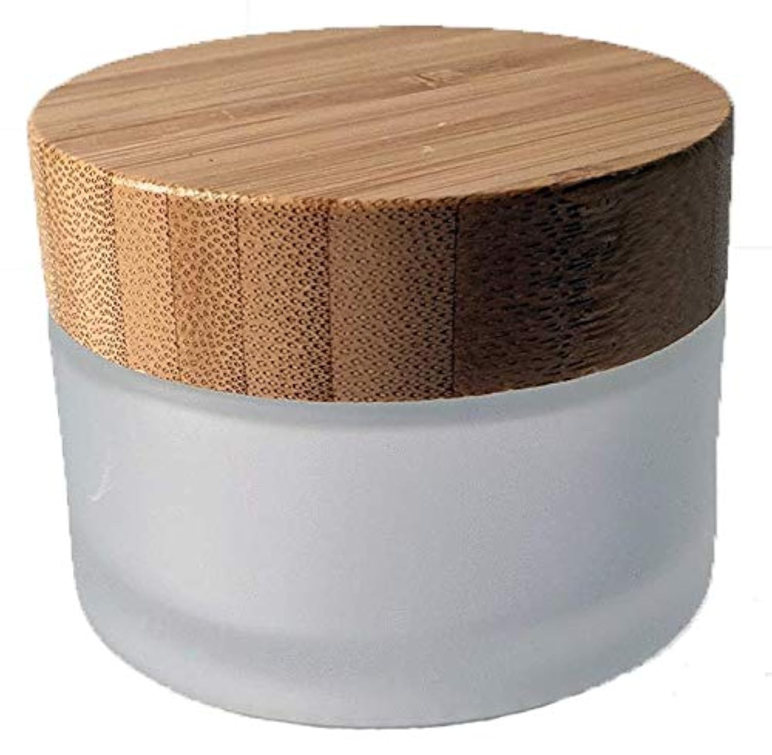 Premium Glass 50 ml Glass jar First-Class Workman with Bamboo lid ecologically Valuable