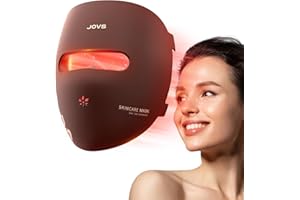 JOVS Red Light Therapy Mask for Face, LED Face Mask Light Therapy with Near-Infrared Red Light, 4 Modes and Portable Skin Care Tools for Home Use