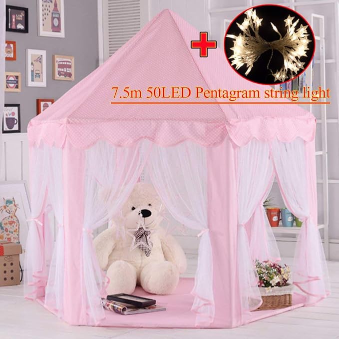MYMM Kinderzelt, kinderspielzelt,Prinzessin Castle Spielzelt, Kinder Nook Zelte für Indoor & Outdoor Use, Tragetasche, Baby G