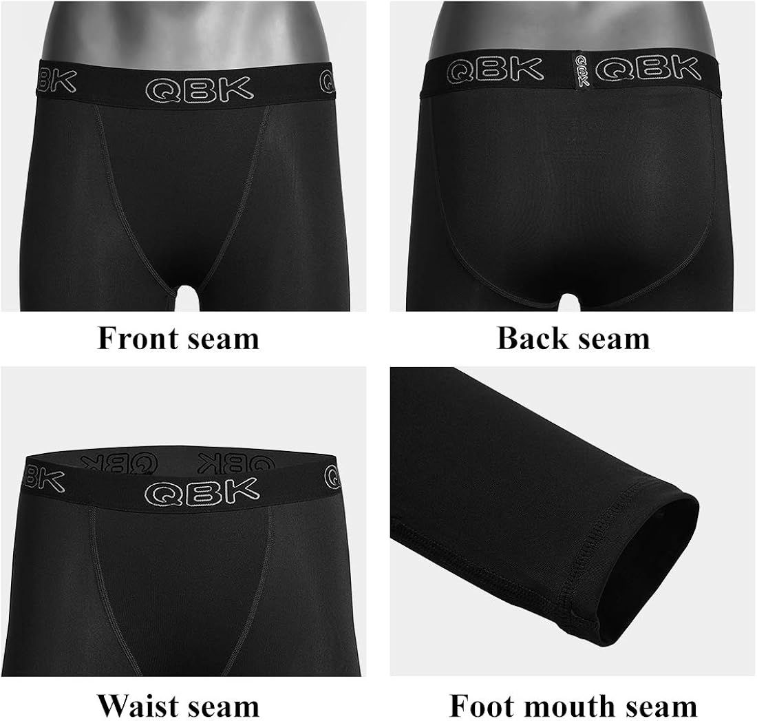 Youth Boys 3/4 Compression Leggings Pants Base Layer with Double Thick Material: Clothing