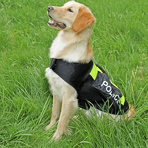 Colorfulhouse® Police Dog Pet Costume for Medium to Large Dogs Large Dog Vest