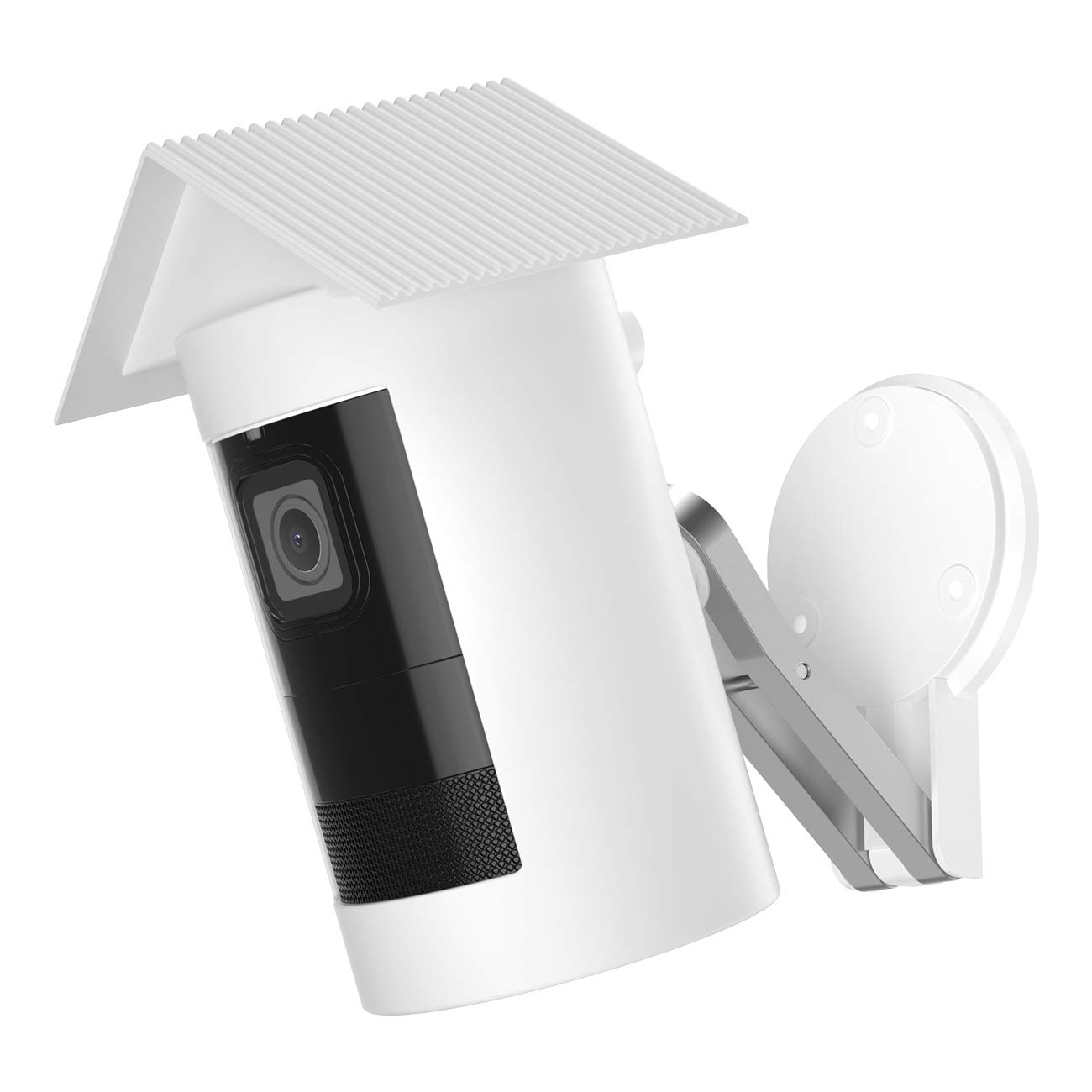 HOLACA Protective Silicone Skin Cover for Ring Stick Up Cam Battery 3rd Generation,Soft,Durable,Easy to Install, Waterproof-Camera Rain Covers (white）