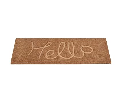 Gardening Naturally Hello Doormat Extra Large 120cm Coir Keep Floors Moisture Free