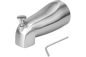RUGAM Slip Fit Tub Spout with Pull-Up Diverter Compatible with American Standard 8888026.002 Tub Spout, Bathroom Bathtub Faucet, Fits 1/2" Copper Water Tube(5/8" Diameter), 5/32" Hex Wrench (Brushed Nickel)