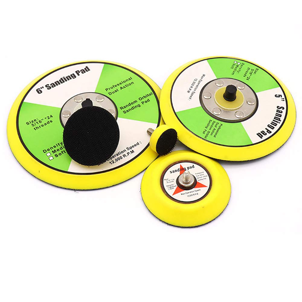 1Pcs Hook and Loop Backing Pad Sanding Polishing Backer Plate with M6 Thread for Random Orbit Sander Polisher Buffer (2"/50mm)