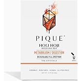 Pique Holi Hoji - Hojicha Roasted Matcha Green Tea Powder, Supports Digestion, Metabolism, Calm Energy, and Healthy Immunity - 28 Single Serve Sticks (Pack of 1)