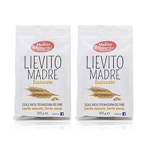 Molino Rossetto Instant Rapid-Rise Dry Yeast - Premium Yeast for Baking Bread, Cake, Pizza Dough Crust - Bread Machine Yeast - Active Dry Yeast - Mother Yeast (2 Pack 3.5oz)