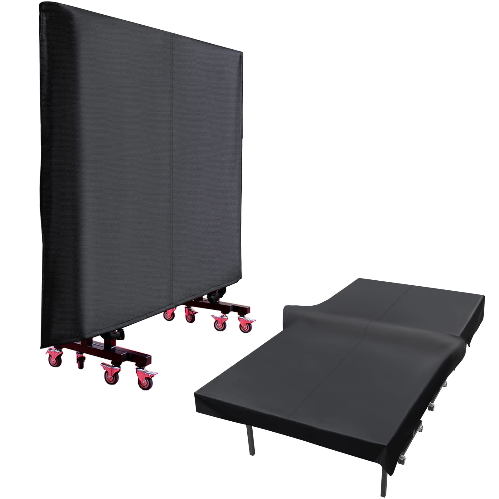 Iptienda Table Tennis Table Cover, Ping Pong Tables Cover Waterproof Anti-UV Windproof with 4 Buckles and 2 Velcros, Foldable Ping Pong Tables Protector Dustproof for Indoor Outdoor Use-299*176cm