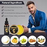 LOPHE Beard Growth Kit - Oil, Balm, Shampoo, Comb, Scissors, Beard Care Set view 3