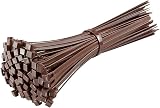 Gocableties 100 Pack 250mm 7.6mm Reusable Cable Ties Brown Heavy Duty view 2