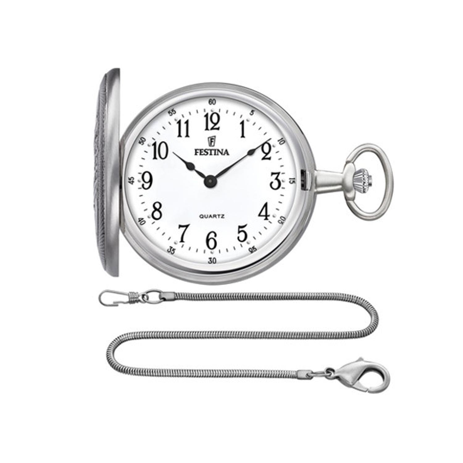 Festina Unisex-Adult QuartzPocket Watch withWhiteDialDisplay F2022/1