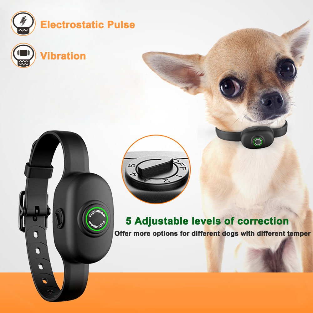 Anti Bark Collar Dog Training - Rechargeable Dog Stop Barking Devices for Small Medium Large Dogs with Beep Vibration Harmless Shock, No Barking Control, Five Sensitivity levels, Safe Pet Waterproof
