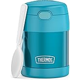 THERMOS FUNTAINER 10 Ounce Stainless Steel Vacuum Insulated Kids Food Jar with Spoon, Teal