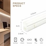 Qsmile LED Batten Light 4ft 18W 2000lm UK Plug 4 Pack 4000K Workshop view 4