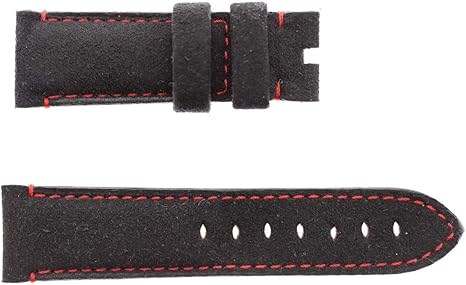 Correa estilo Panerai Alcantara negra 24mm: Amazon.es: Ropa y ...