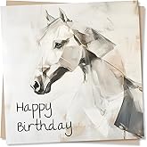Beautiful and Elegant Birthday Card For Horse Lover - Regal and Stunning - Wildlife, Animals - For Women, Woman, Men, Man, Relative, Friend, Bestie, Family, Colleague, Friend