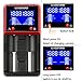 Universal Rechargeable Battery Charger with LCD Display for A AA AAA AAAA C SC LiFePO4 Li-ion IMR Ni-MH Ni-Cd 10440 14500 16340 18650 RCR123 26650 Rechargeable Batteries (2 Slot)