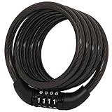 Kaluo Combination Bike Cable Lock Mounting Bracket, 4 Feet Self Coiled Bicycle S