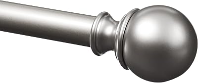 Amazon Basics Extendable Window Curtain Pole 19mm Nickel 92-183cm