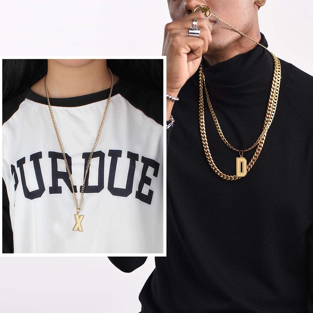 GoldChic Jewerly S Initial Gold Chain for Boy Big Letter Pendant Statement Jewellery Gifts For Sports Men - Image 3
