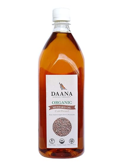 Daana Single Origin Organic, Cold Pressed Mustard Oil, 1 L
