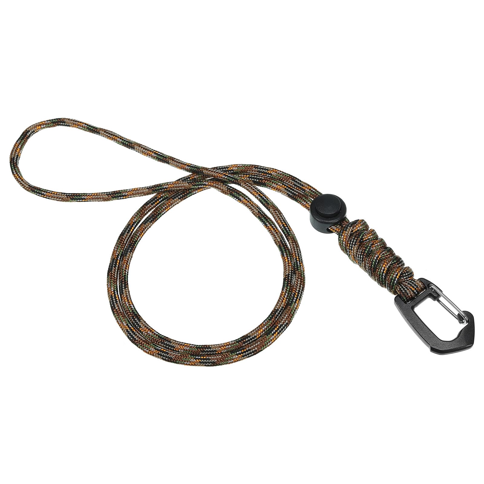 PATIKIL Badge Lanyard 18.8 Inch, Necklace Keychain Cord Metal Clasp Hook Ring Strap for Keys Whistle ID Card Badge Holder, Camo Gold