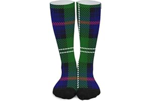 Unisex Novelty Crew Socks,Clan Sutherland Scottish Tartan Plaid Mid Calf Dress Socks Sports Socks Knee High Athletic Long Tub