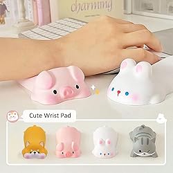 2Pcs Mouse Wrist Rest, CHUYI Cute Pig Shape