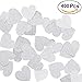 Aonor 2 Packs Glitter Hearts Confetti for Table Decor, Bridal Shower, Wedding Party Decorations, Silver, 1.2