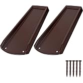 plusgutter Rain Gutter Downspout Splash Block, Gutter Downspout Extensions for Water Drainage, 24" Gutter Splash Guards Downspout Extender, Fixable Down spout Drain Trays with PE Nails(2 Pack, Brown)