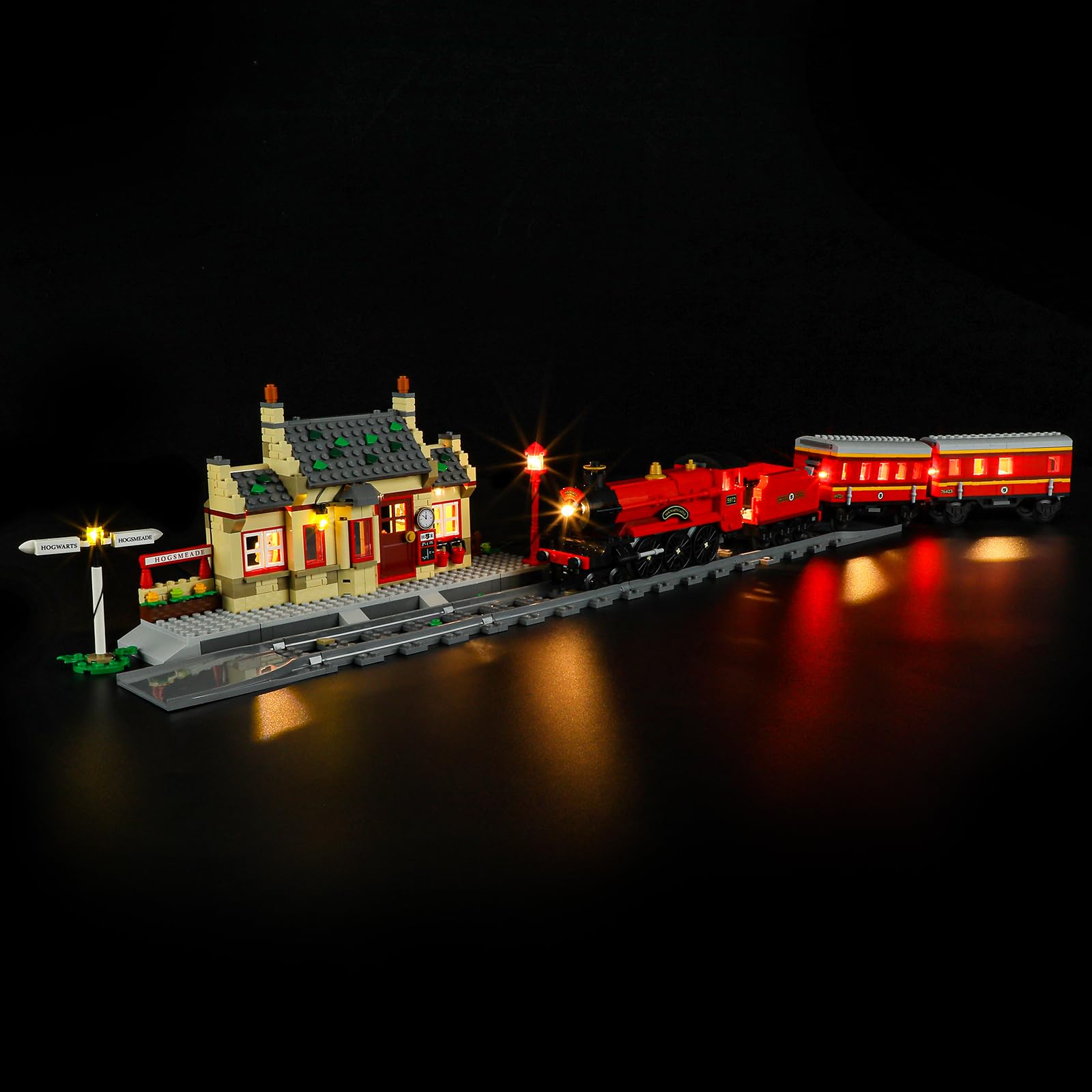 MENZAVA LED Light Set Compatible with LEGO 76423 Hogwarts Express & Hogsmeade Station Harry Potter Building Blocks Model - Model Set NOT Included